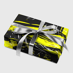 Бумага для упаковки Yellow geometry - спортивный узор, цвет: 3D-принт — фото 2