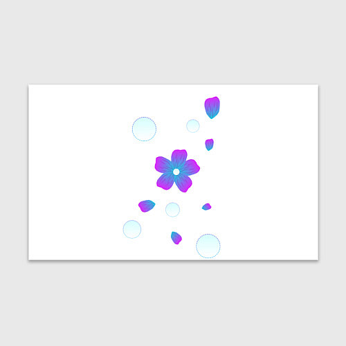 Бумага для упаковки Цветочки и пузыри / 3D-принт – фото 1