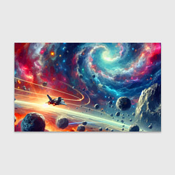 Бумага для упаковки Полет к далёкой планете - нейросеть, цвет: 3D-принт