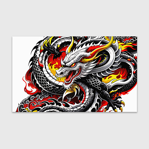 Бумага для упаковки Огнедышащий дракон в японском стиле / 3D-принт – фото 1