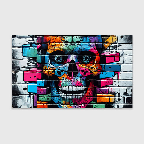 Бумага для упаковки Crazy color skull - graffiti / 3D-принт – фото 1