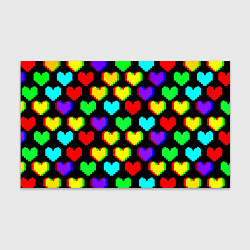 Бумага для упаковки Сердечки глитч паттерн, цвет: 3D-принт