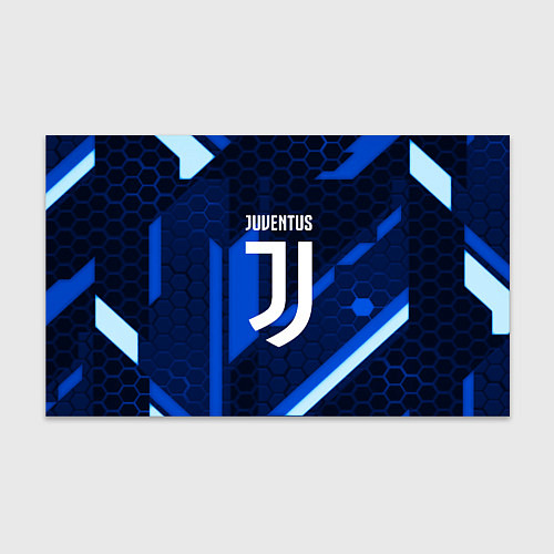 Бумага для упаковки Juventus sport geometry steel / 3D-принт – фото 1