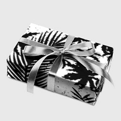 Бумага для упаковки Чёрно белые пальмы, цвет: 3D-принт — фото 2