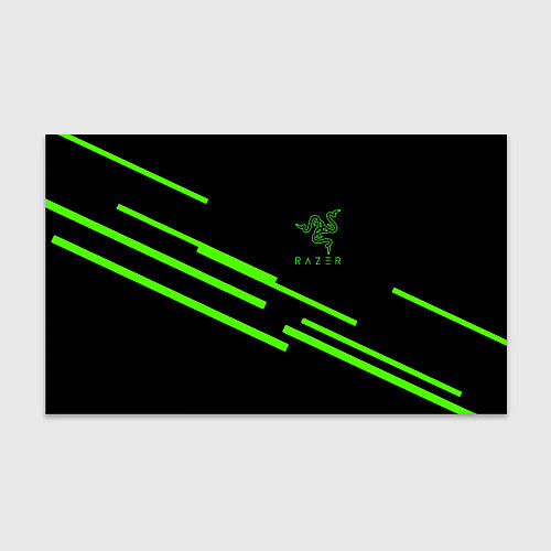 Бумага для упаковки Razer line green / 3D-принт – фото 1