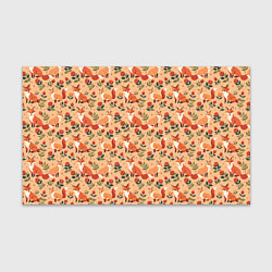 Бумага для упаковки Лисята в розах, цвет: 3D-принт