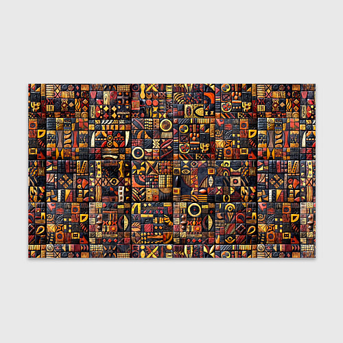 Бумага для упаковки Африканский орнамент резьба по дереву / 3D-принт – фото 1