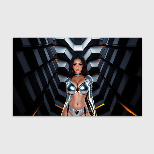 Бумага для упаковки Девушка в космическом купальнике / 3D-принт – фото 1