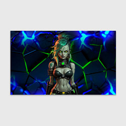 Бумага для упаковки Девушка киберпанк в зеленом свете, цвет: 3D-принт