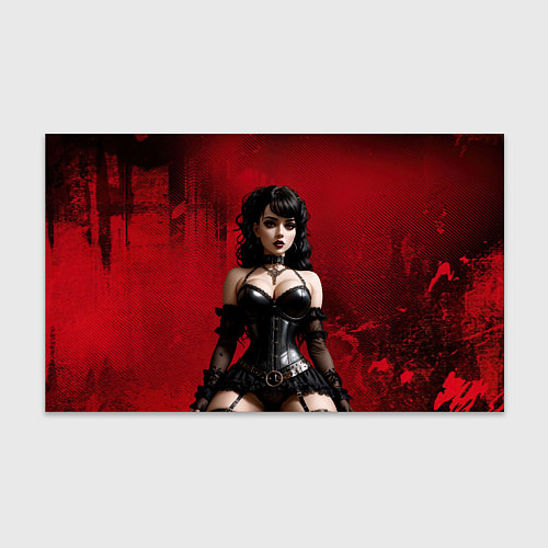 Бумага для упаковки Готическая девушка в латексе / 3D-принт – фото 1