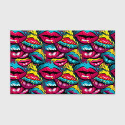 Бумага для упаковки Граффити губы женские с блеском, цвет: 3D-принт