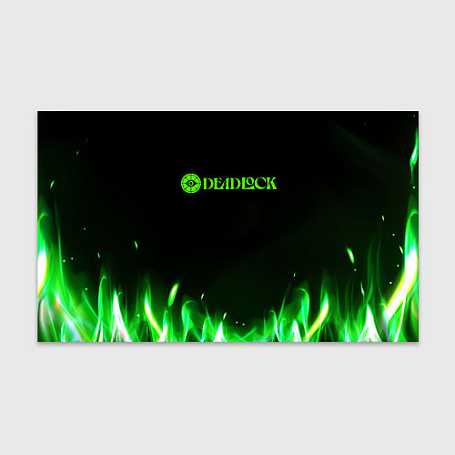 Бумага для упаковки Deadlock logo зеленый огонь / 3D-принт – фото 1