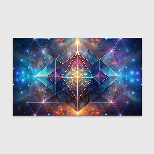 Бумага для упаковки Космическая геометрическая абстракция / 3D-принт – фото 1