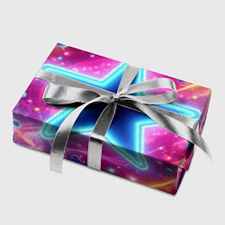 Бумага для упаковки Звезда в неоновом космосе - нейроарт, цвет: 3D-принт — фото 2