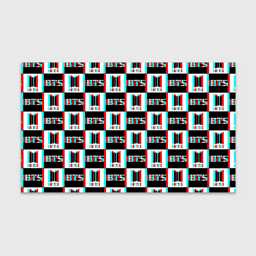 Бумага для упаковки BTS glitch pattern / 3D-принт – фото 1