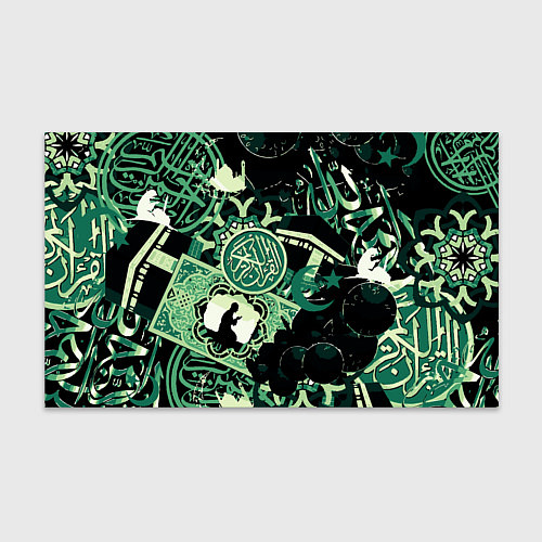 Бумага для упаковки Полумесяц и мусульманские узоры / 3D-принт – фото 1