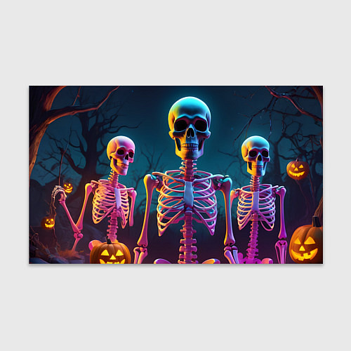 Бумага для упаковки Страшилки скелеты / 3D-принт – фото 1