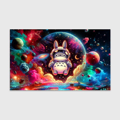 Бумага для упаковки Тоторо в открытом космосе - нейроарт / 3D-принт – фото 1