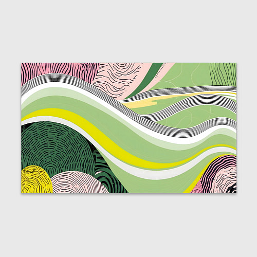 Бумага для упаковки Салатовая абстракция / 3D-принт – фото 1