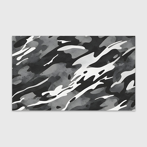 Бумага для упаковки Черно белый камуфляж / 3D-принт – фото 1