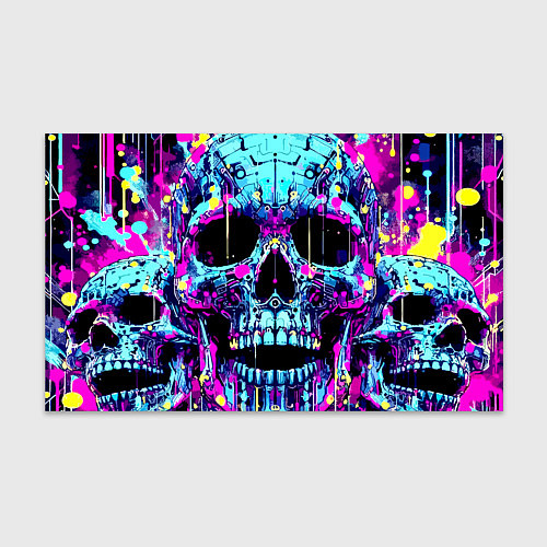 Бумага для упаковки Cool skull sketch - blots / 3D-принт – фото 1