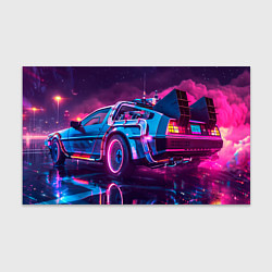 Бумага для упаковки Delorean - back to the future neon, цвет: 3D-принт