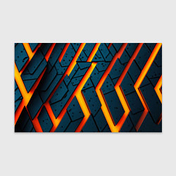 Бумага для упаковки Металлическая броня и оранжевое свечение, цвет: 3D-принт