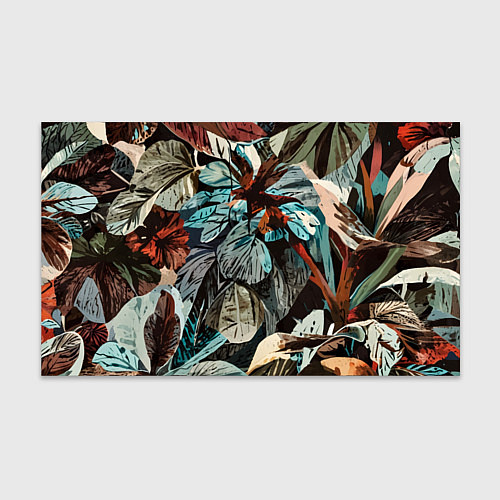 Бумага для упаковки Абстракция цветы и листья / 3D-принт – фото 1