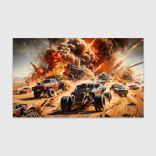 Бумага для упаковки Mad Max - explosion cars / 3D-принт – фото 1