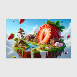 Бумага для упаковки Клубничная планета - нейроарт фантазия, цвет: 3D-принт