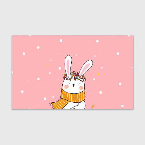 Бумага для упаковки Милый снежный заяц / 3D-принт – фото 1