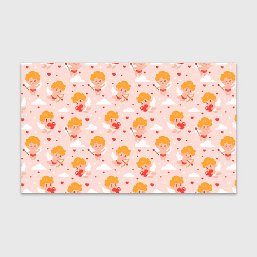 Бумага для упаковки Паттерн с милыми купидонами / 3D-принт – фото 1