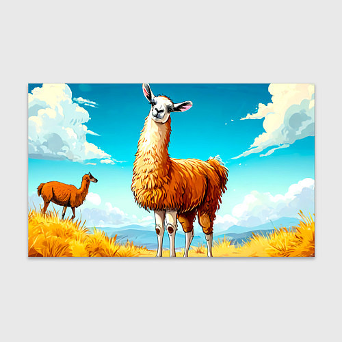 Бумага для упаковки Лама в прериях / 3D-принт – фото 1