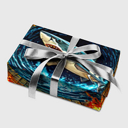 Бумага для упаковки Акула в огненом колодце, цвет: 3D-принт — фото 2