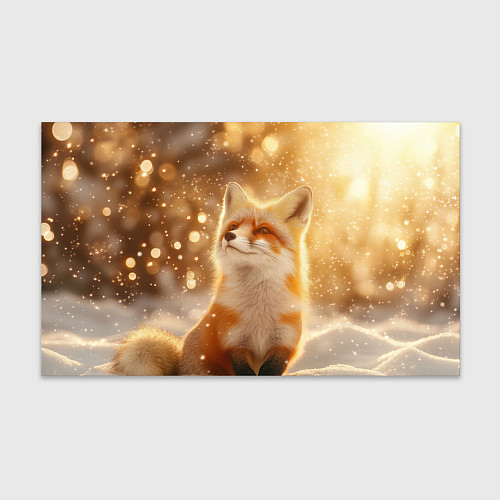 Бумага для упаковки Довольная рыжая лисичка / 3D-принт – фото 1