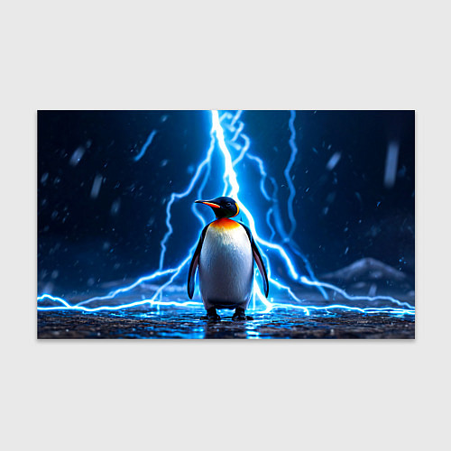 Бумага для упаковки Пингвин удар молнии / 3D-принт – фото 1