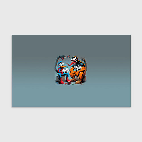 Бумага для упаковки Two dudes - Venom and Spider-Duck / 3D-принт – фото 1