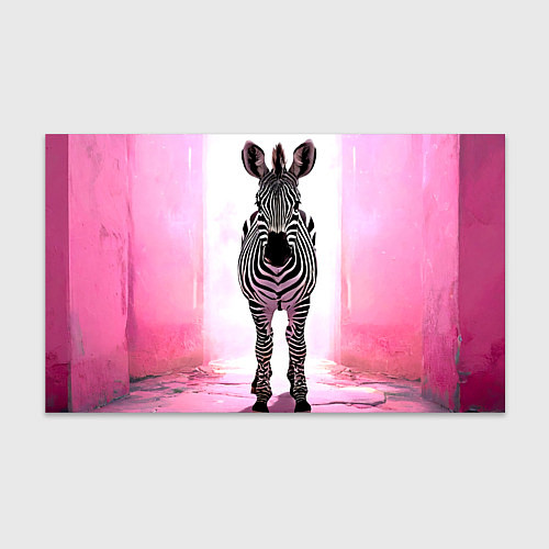 Бумага для упаковки Зебра в розовом коридоре / 3D-принт – фото 1