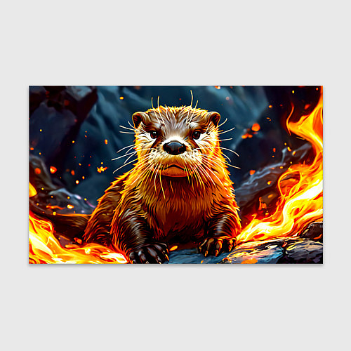 Бумага для упаковки Выдра в огне / 3D-принт – фото 1