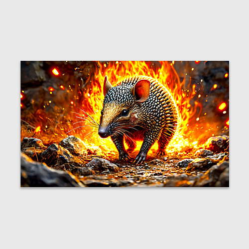 Бумага для упаковки Броненосец в огне / 3D-принт – фото 1