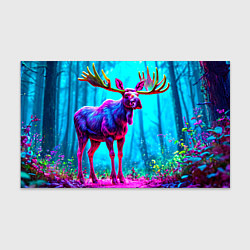 Бумага для упаковки Лось в сереневом свете, цвет: 3D-принт