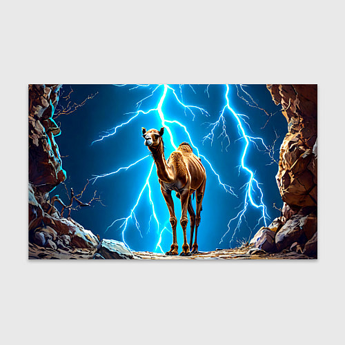 Бумага для упаковки Верблюд и удар молнии / 3D-принт – фото 1