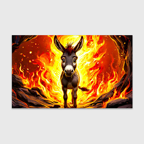 Бумага для упаковки Ослик в огне / 3D-принт – фото 1