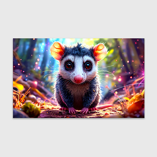 Бумага для упаковки Опоссум в лесу / 3D-принт – фото 1