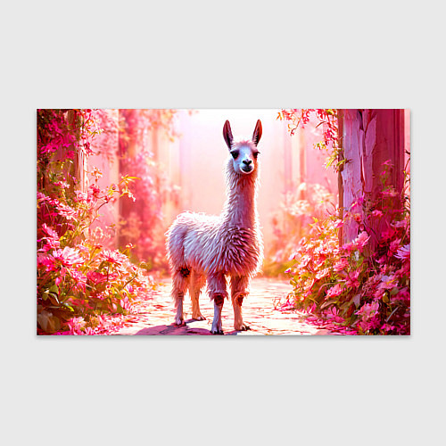 Бумага для упаковки Альпака в розовом / 3D-принт – фото 1