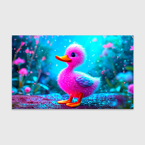 Бумага для упаковки Розовая уточка / 3D-принт – фото 1