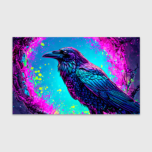 Бумага для упаковки Ворон в сирени / 3D-принт – фото 1