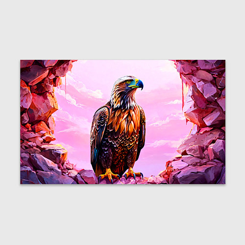 Бумага для упаковки Орел и розовый закат / 3D-принт – фото 1