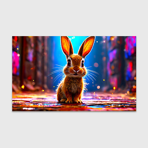 Бумага для упаковки Ушастый зайка / 3D-принт – фото 1