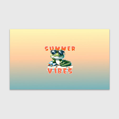 Бумага для упаковки Крокодил на пляже / 3D-принт – фото 1